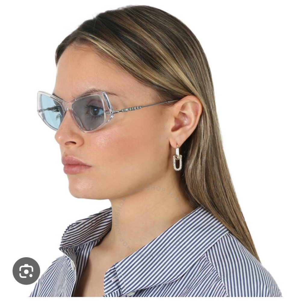 Burberry Tan Rectangular Sunglasses